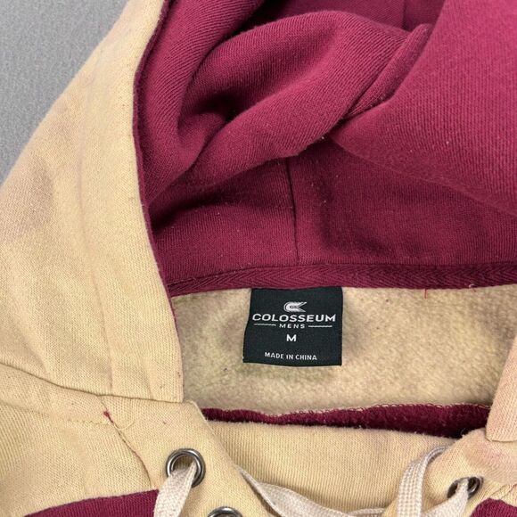 Florida State Seminoles Hoodie Mens Medium Red Pullover Embroidered Sweatshirt - Picture 4 of 11